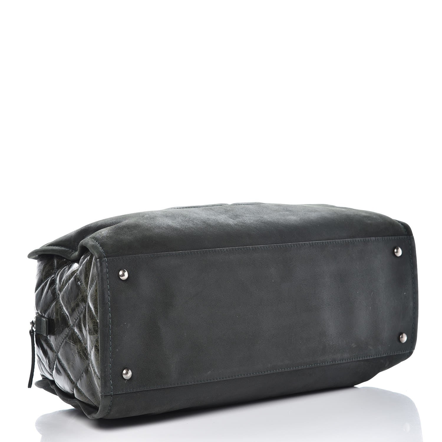 Chanel Iridescent Calfskin In The Mix Bowler Green 4 of 7