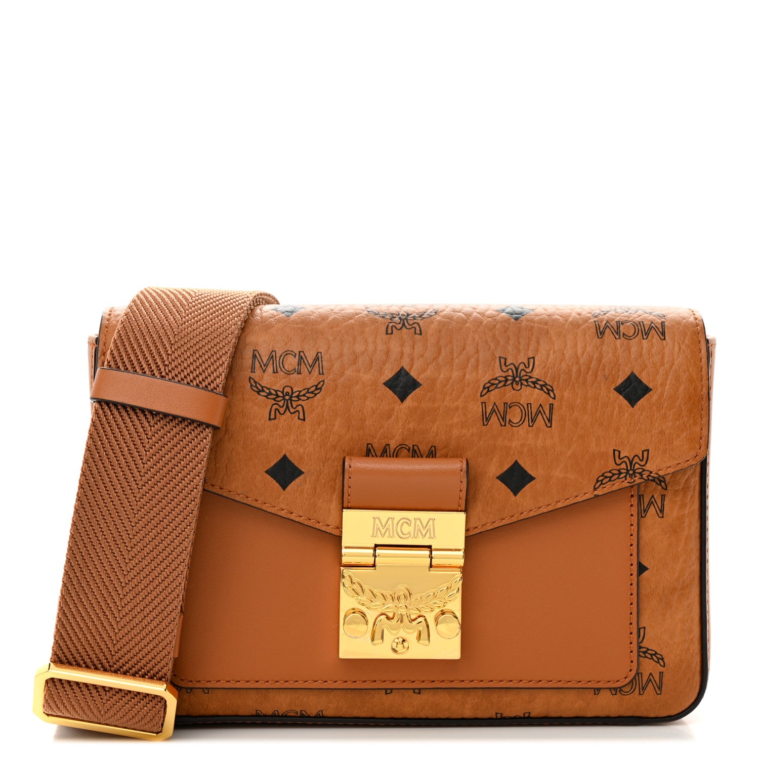 MCM Visetos Small Millie Crossbody Belt Bag Cognac 2 of 10