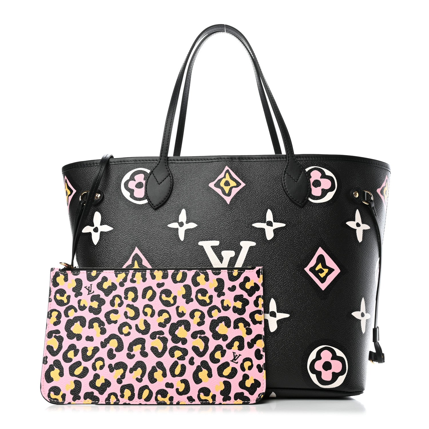 Louis Vuitton Monogram Giant Wild At Heart Neverfull MM Black 1 of 4