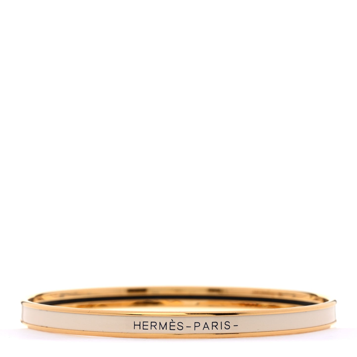 Enamel Printed Extra Narrow Uni Bracelet 70 Creme