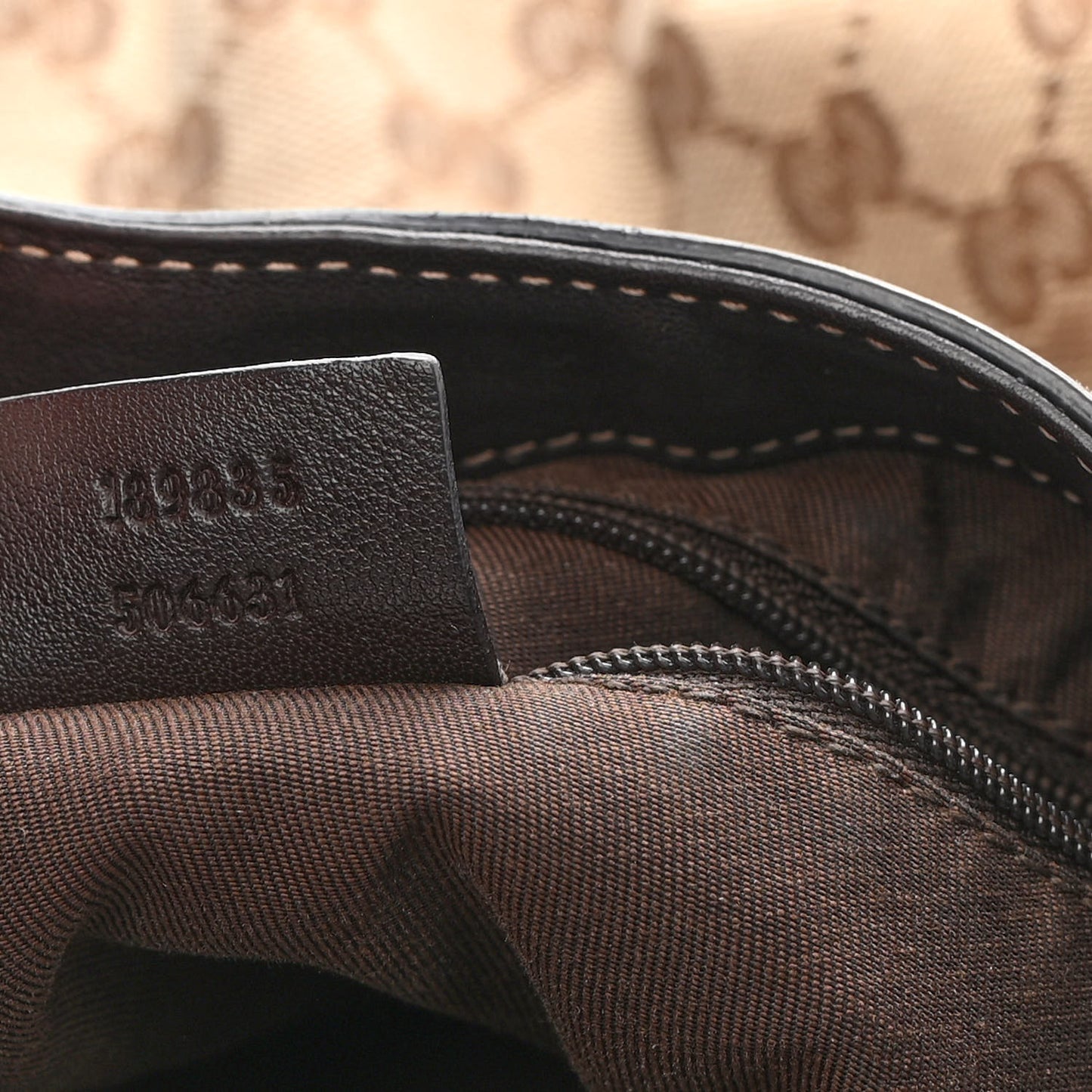 Monogram Large D Gold Hobo Dark Brown