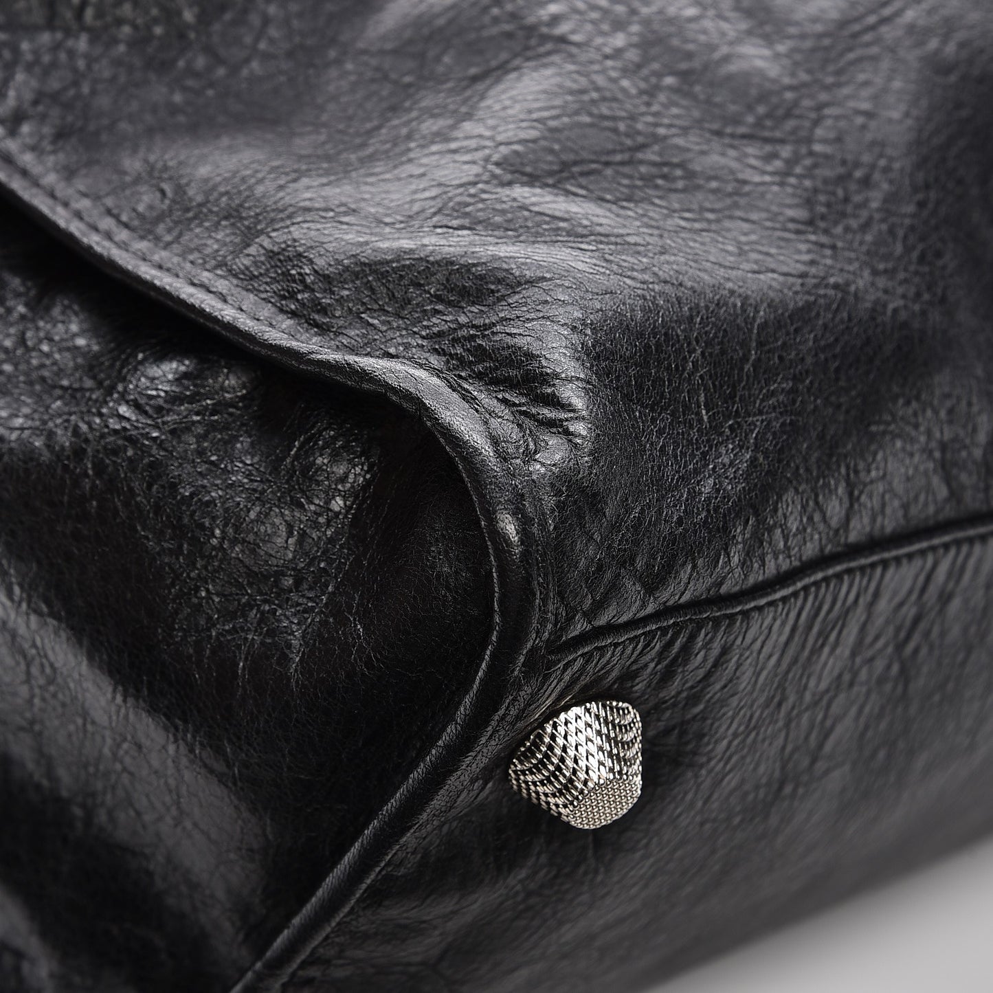 Agneau Giant 21 Silver Hardware Work Black