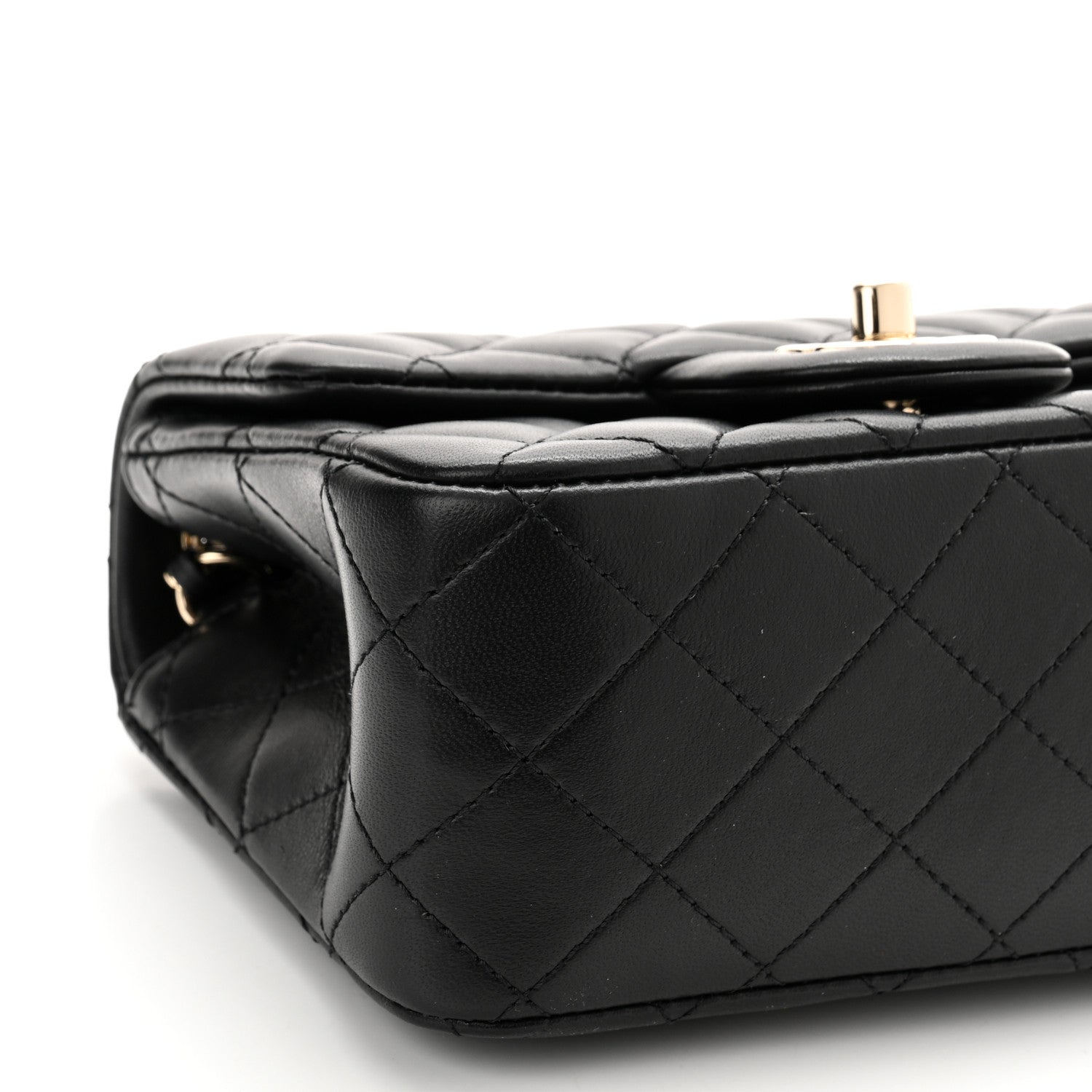 Chanel Lambskin Quilted Enamel Mini Pearl Crush Flap Black 9 of 11
