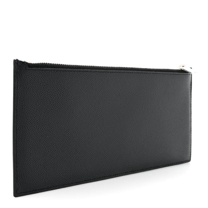 Saint Laurent Grained Calfskin Zip Pouch Tech Card Holder Black 3 of 8