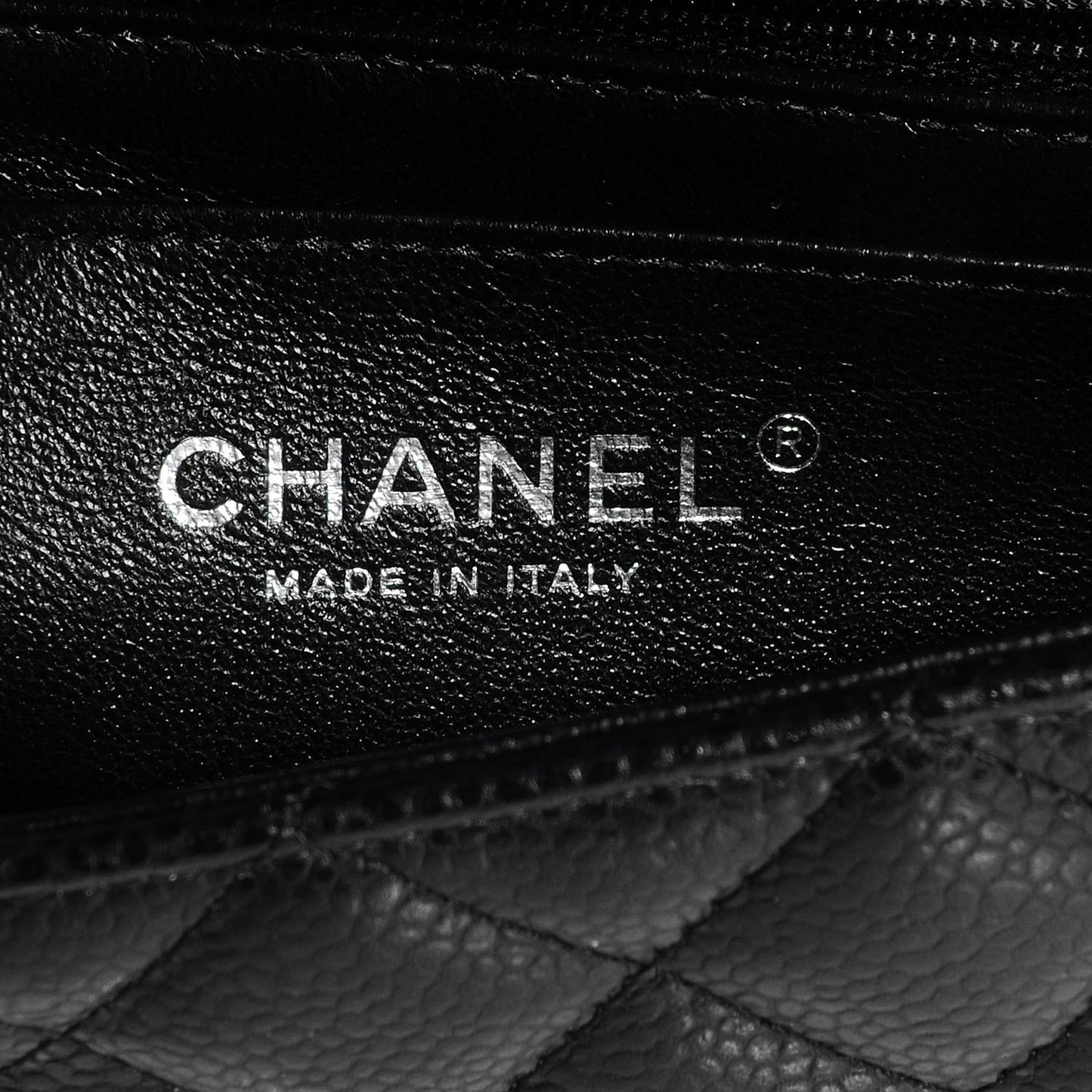 Caviar Quilted Mini Flap Black