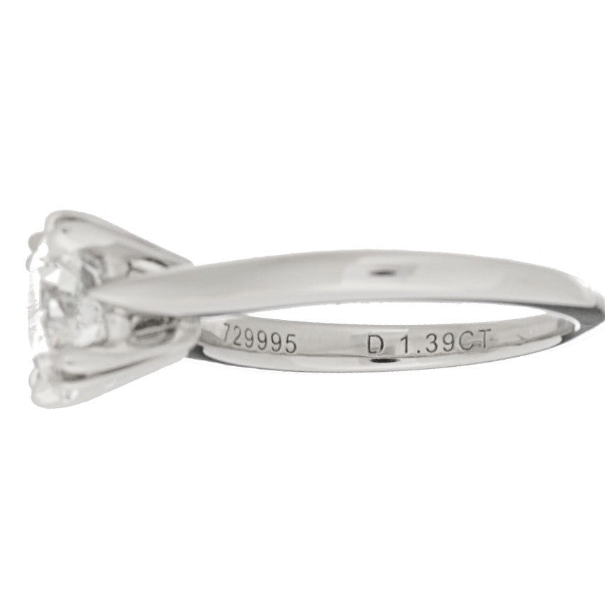 Harry Winston Platinum Diamond 1.39ct Round Brilliant Cut Solitaire Engagement Ring 46 3.75 5 of 8