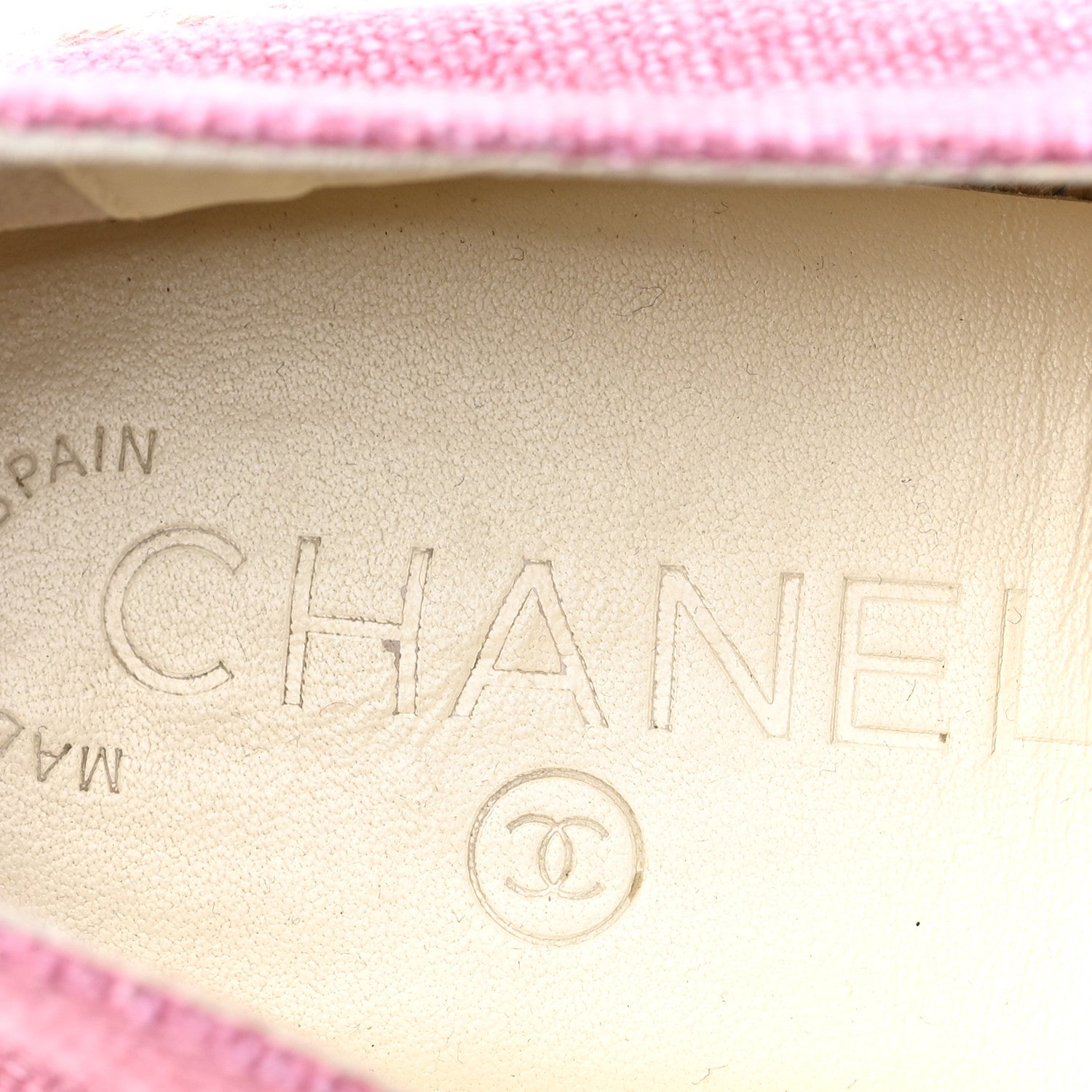 Chanel Linen CC Espadrilles 41 Pink Black 8 of 9