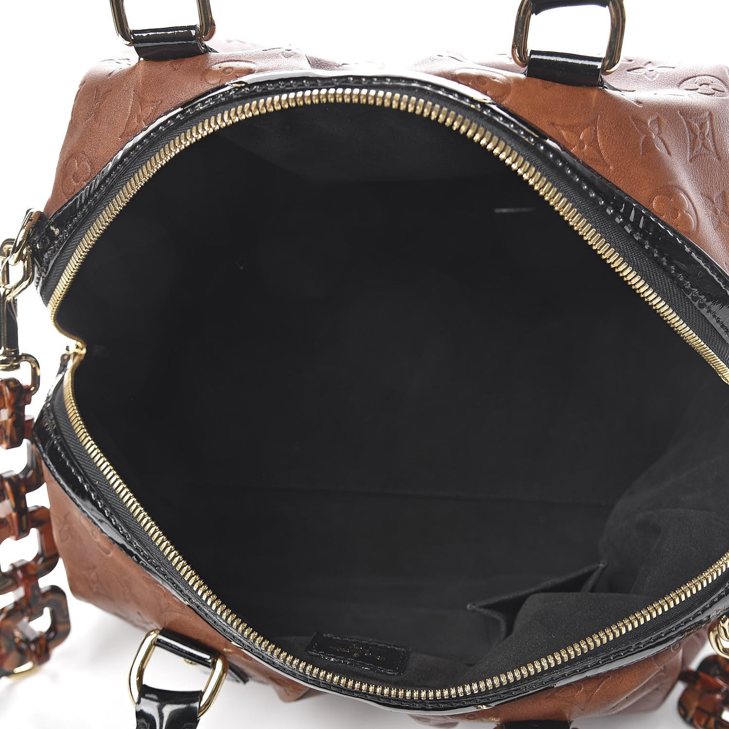 Cuir Embossed Monogram Stephen Bag Fauve