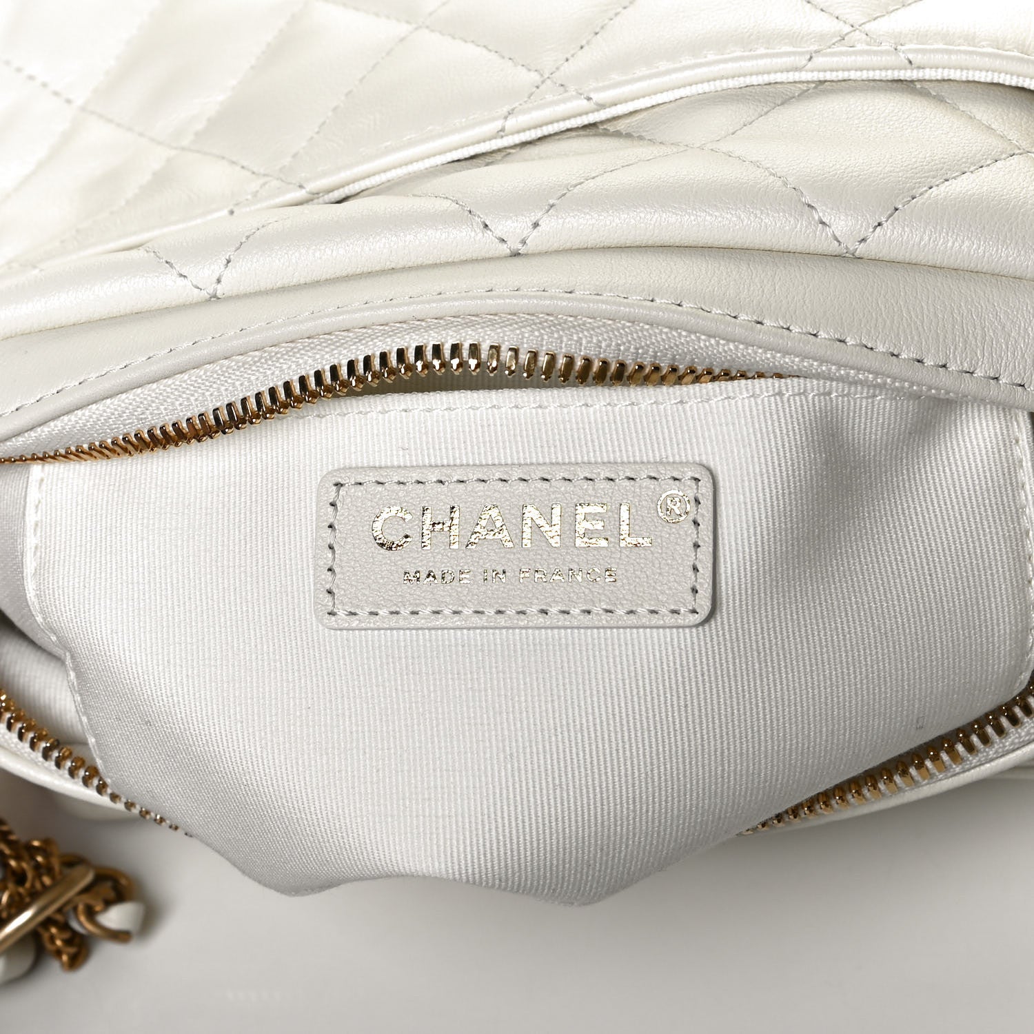 Chanel Calfskin Quilted Small Camera Case White 11 of 21