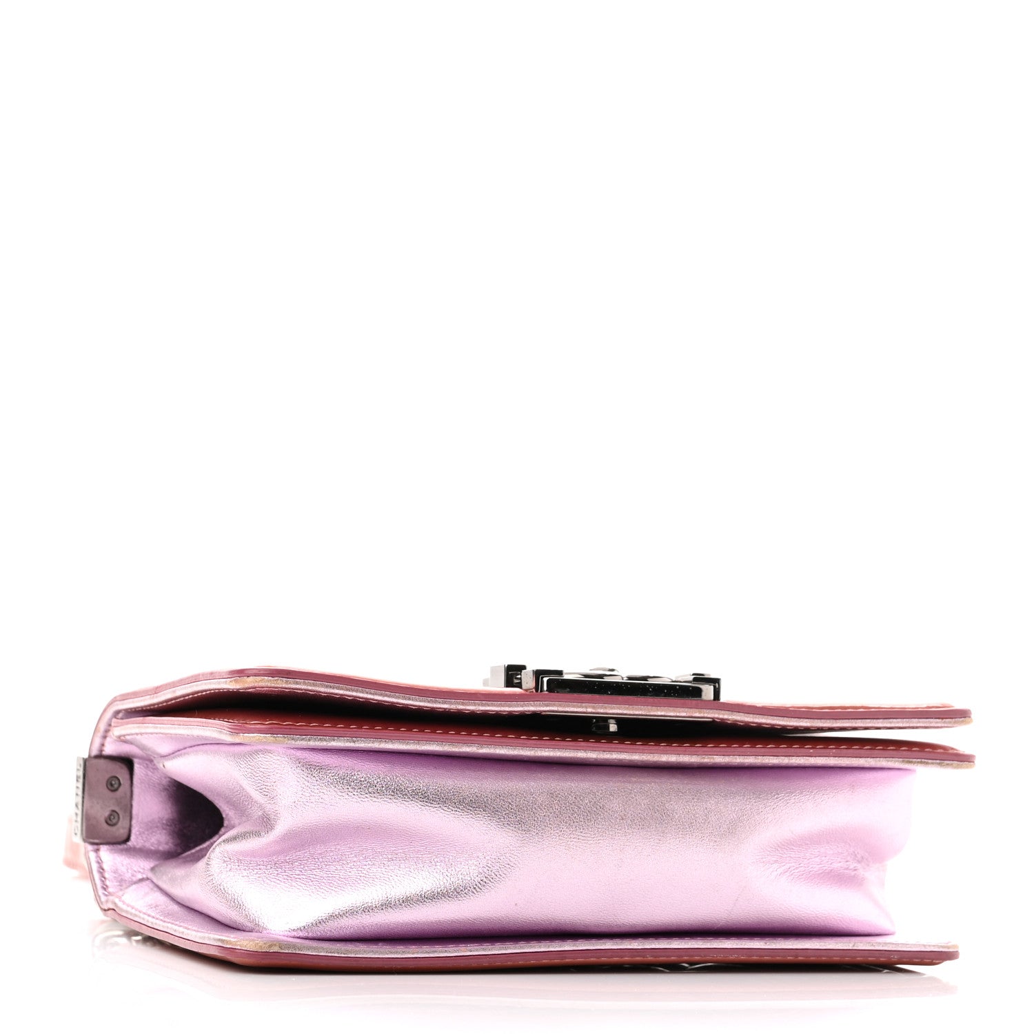 Chanel Metallic Patent Calfskin Quilted Small Boy Flap Pink 4 of 14
