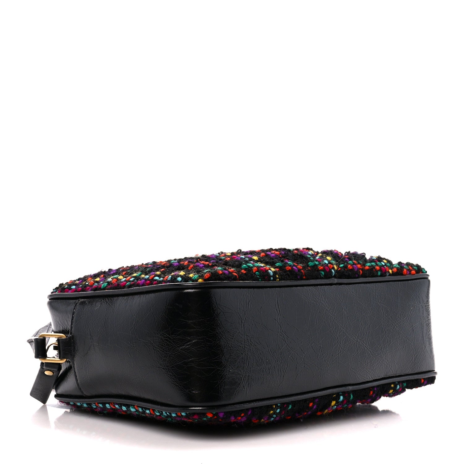 Saint Laurent Tweed Calfskin Monogram Lou Camera Bag Black 4 of 10