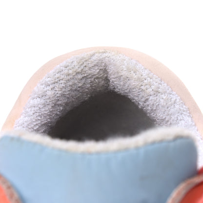 Chanel Nylon Lambskin Suede Calfskin CC Sneakers 38.5 Coral Light Blue White 10 of 18