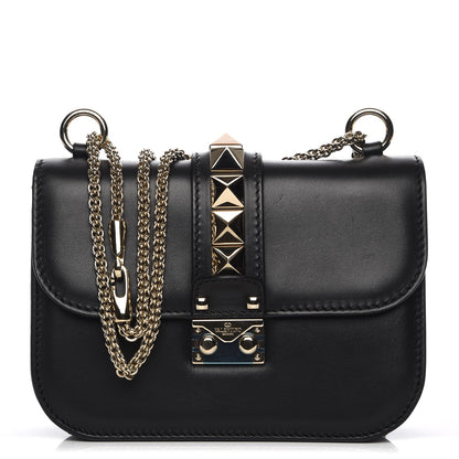 Valentino Garavani Vitello Small Glam Lock Rockstud Flap Black 1 of 6