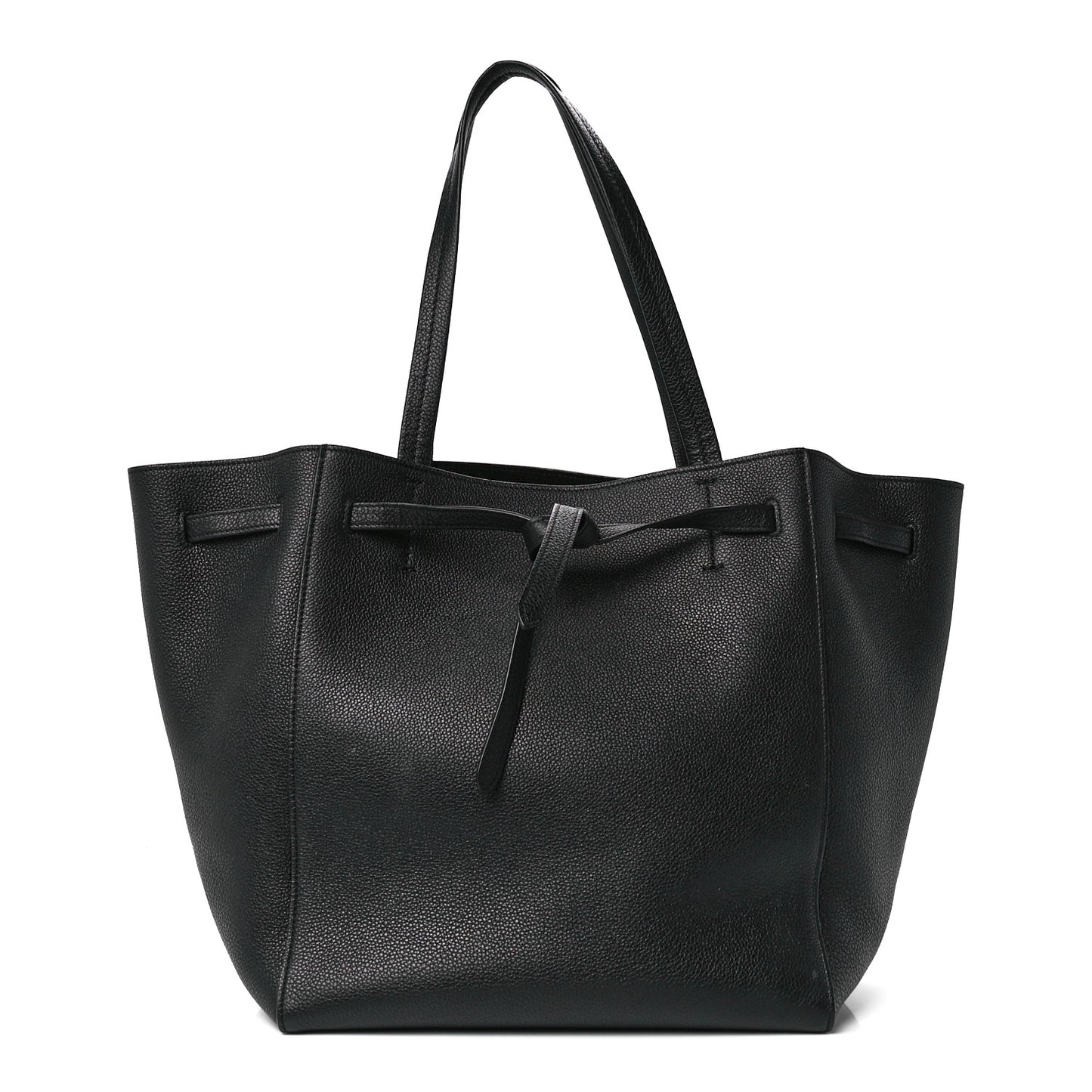 Soft Grained Calfskin Small Belt Cabas Phantom Black