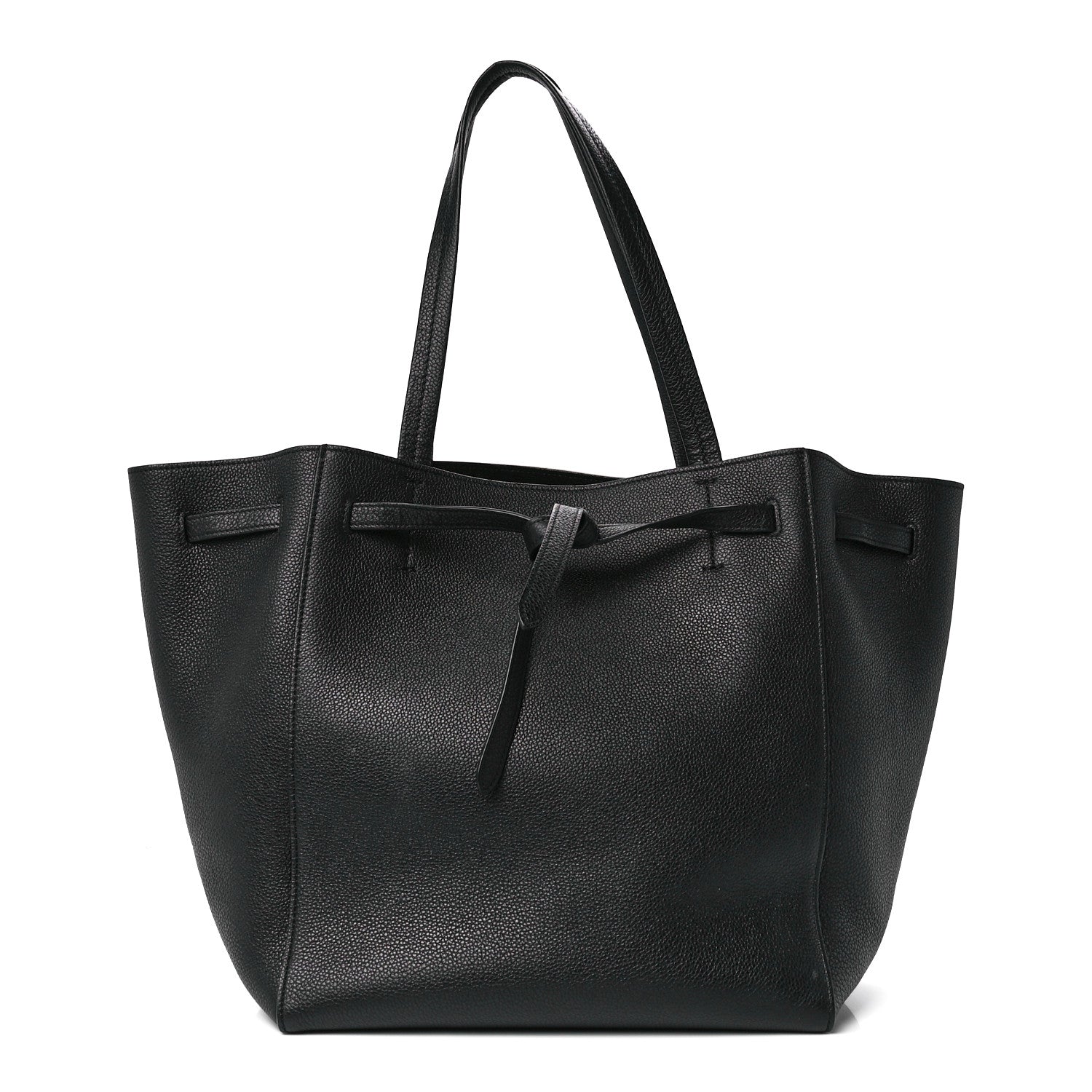 Celine Soft Grained Calfskin Small Belt Cabas Phantom Black 1 of 11