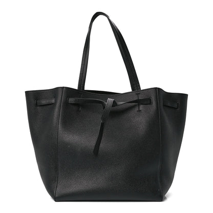 Celine Soft Grained Calfskin Small Belt Cabas Phantom Black 1 of 11