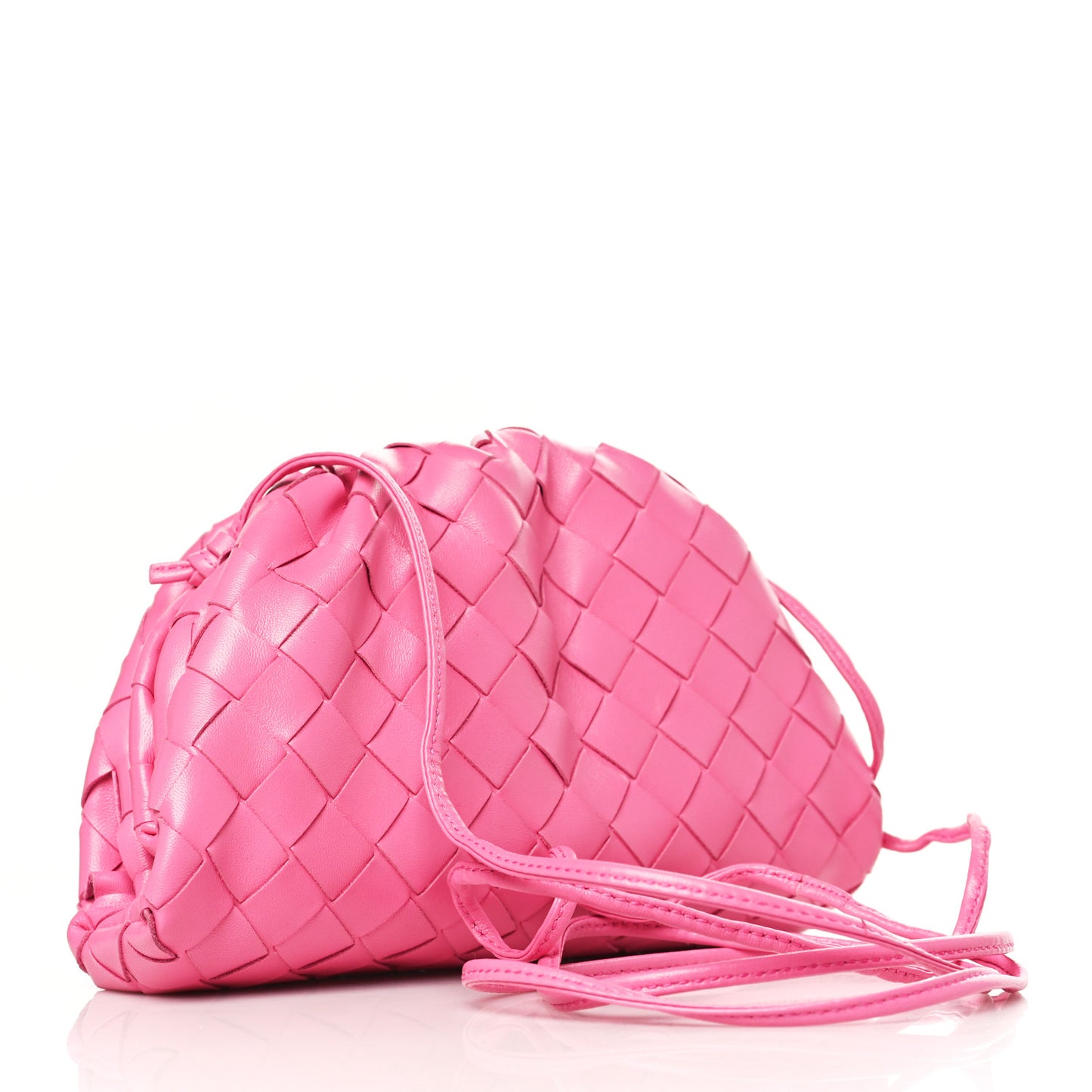 Nappa Intrecciato The Mini Pouch Rosa Shock