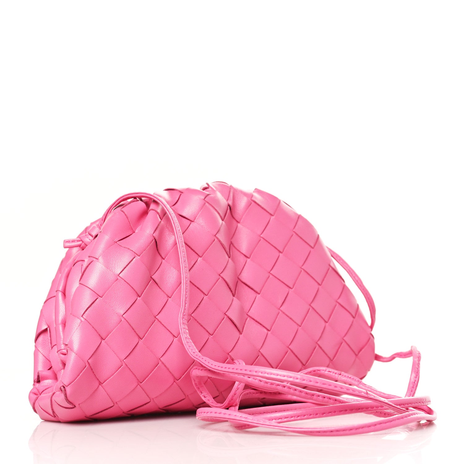 Bottega Veneta Nappa Intrecciato The Mini Pouch Rosa Shock 3 of 8