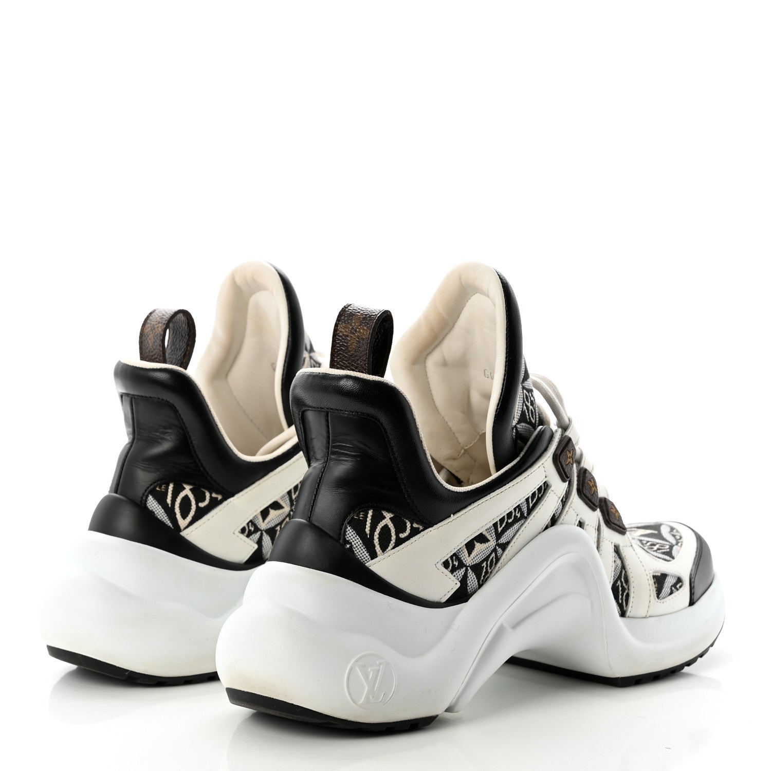 Louis Vuitton Jacquard Since 1854 Monogram LV Archlight Sneakers 37 White Grey 4 of 9