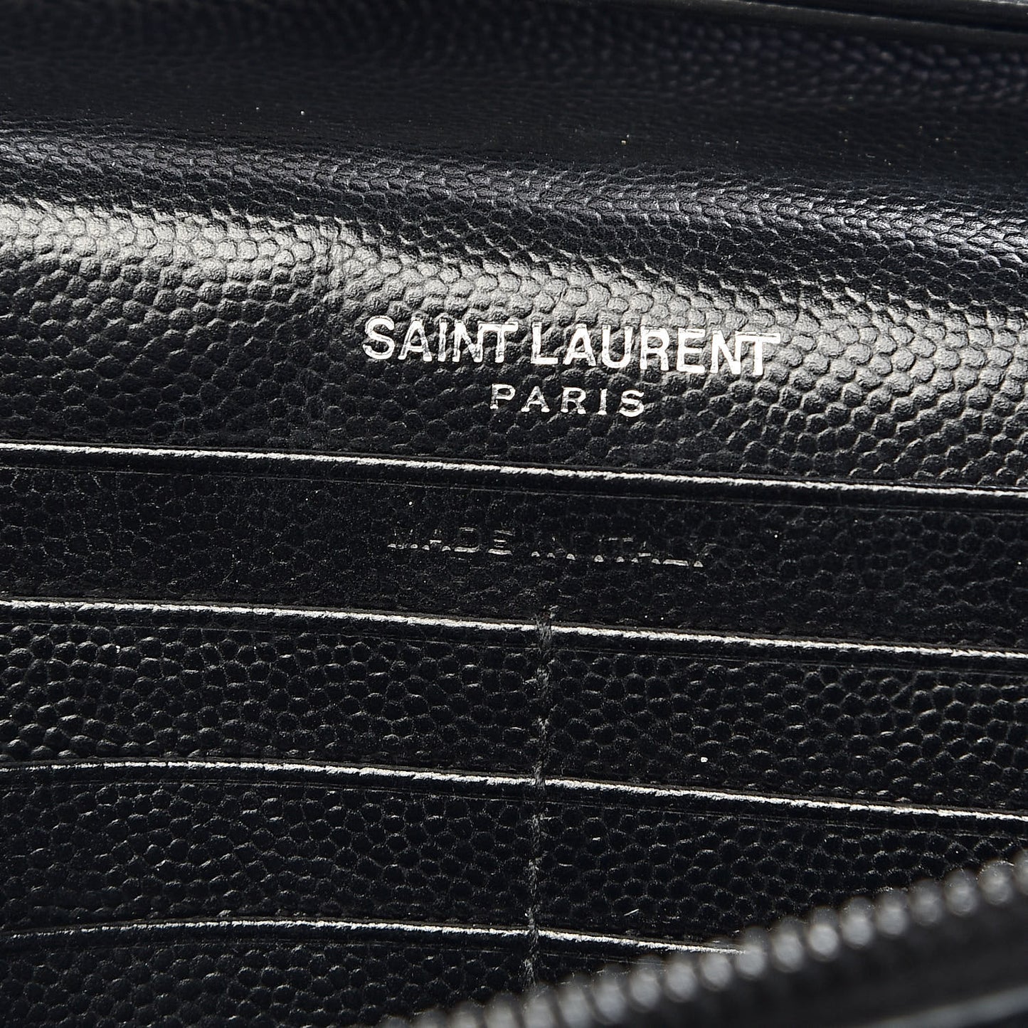 Grain De Poudre Matelasse Chevron Monogram Chain Wallet Black