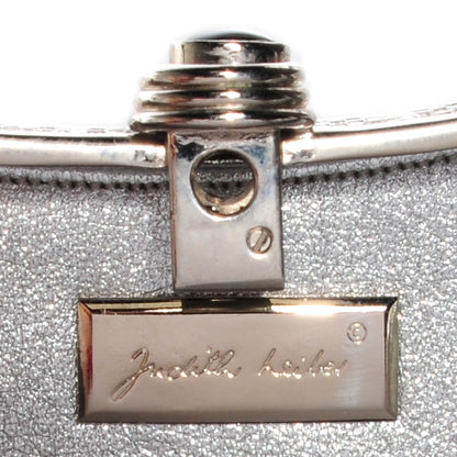 Judith Leiber Crystal Minaudière Clutch Silver 6 of 7