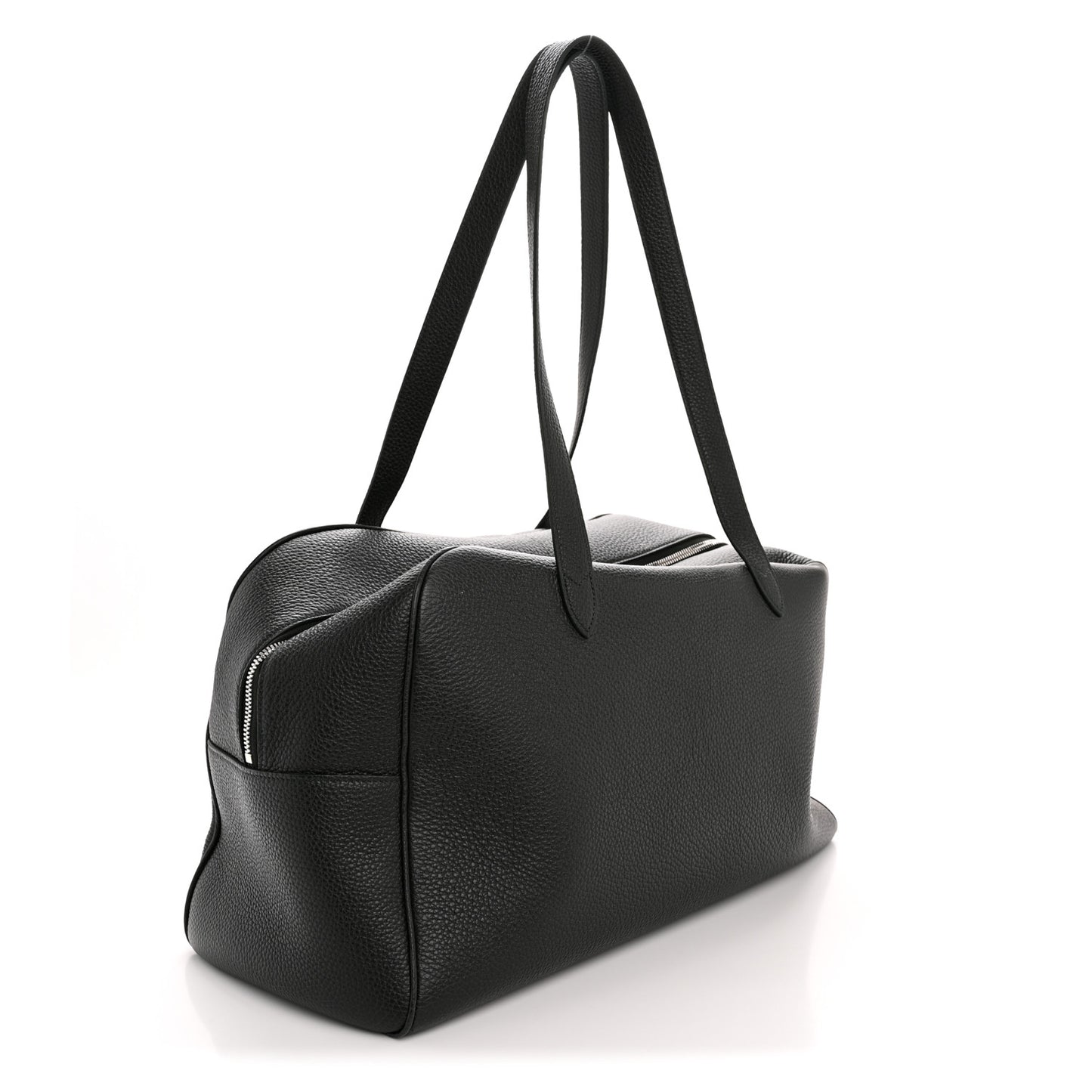 Grained Calfskin Duffle Bag Night Green
