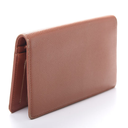 Chanel Caviar Timeless CC Yen Wallet Orange 3 of 13