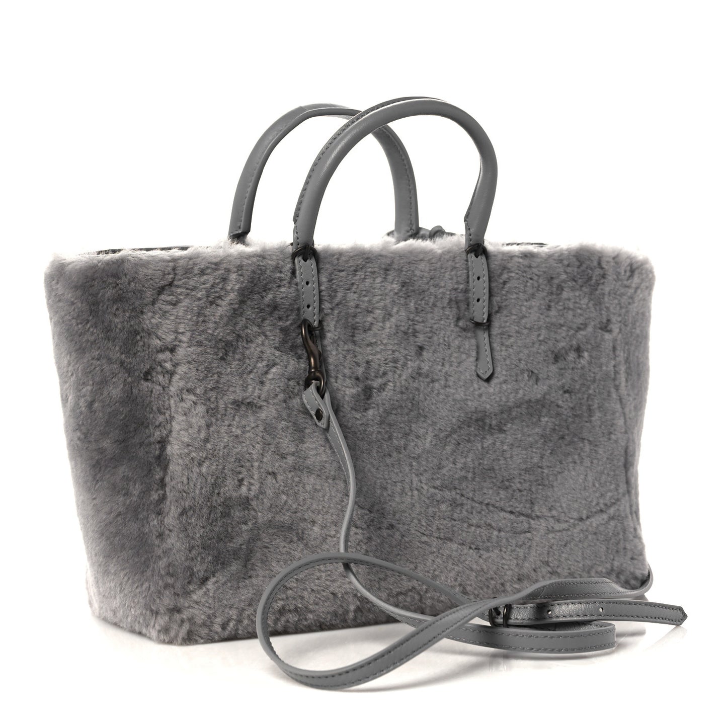 Merino Wool Papier A6 Zip Around Tote Gris Haussmannien