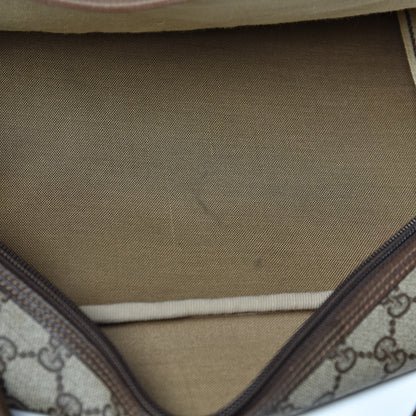 Gucci Coated Canvas Monogram Suitcase Luggage Brown 8 of 11