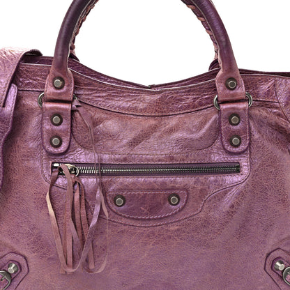 Balenciaga Agneau Classic Hardware City Metallic Purple 3 of 13