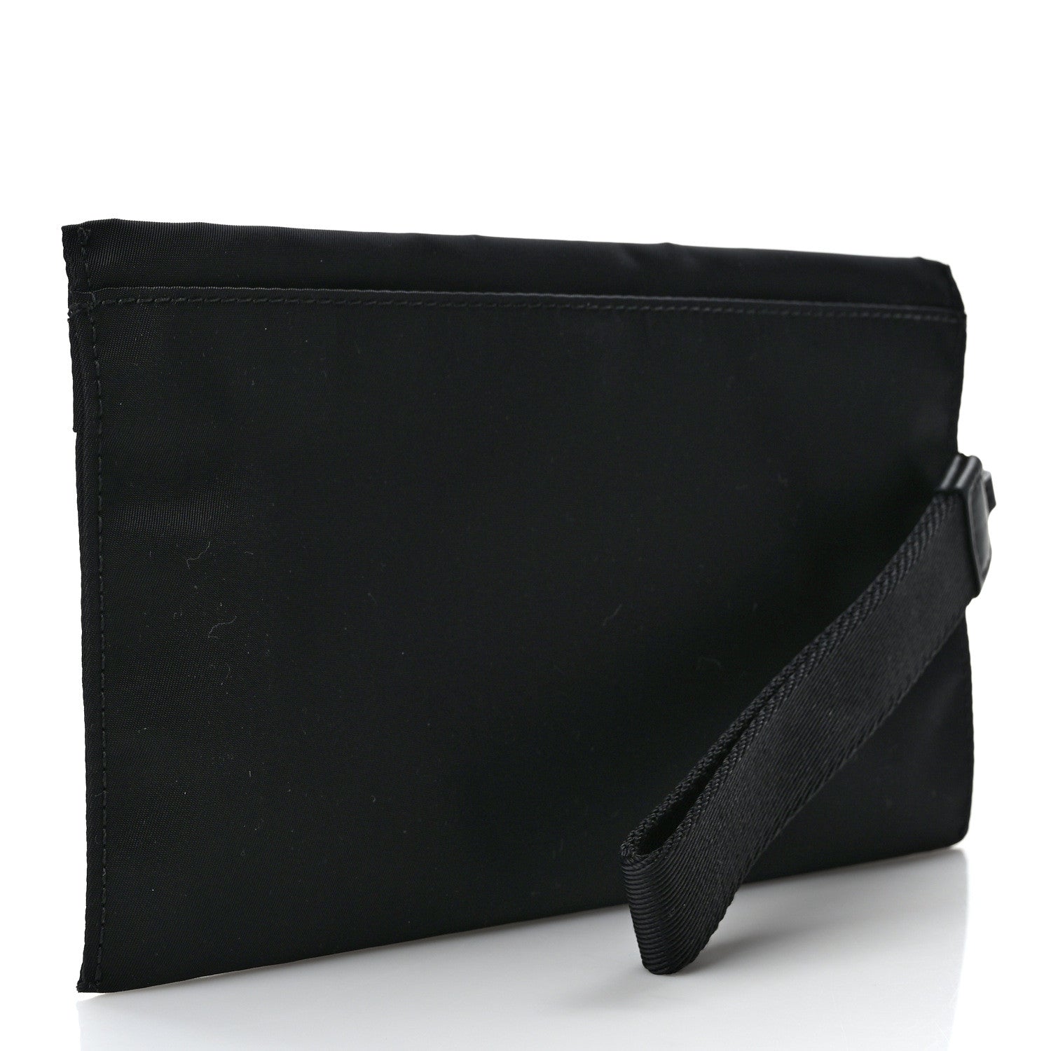 Burberry Nylon Vintage Check Print Logo Wristlet Black 3 of 7