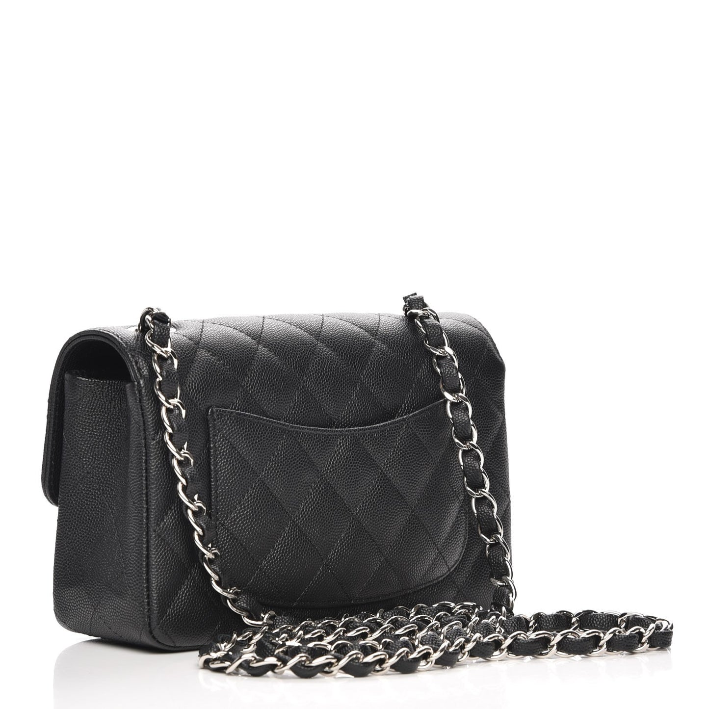 Caviar Quilted Mini Rectangular Flap Black
