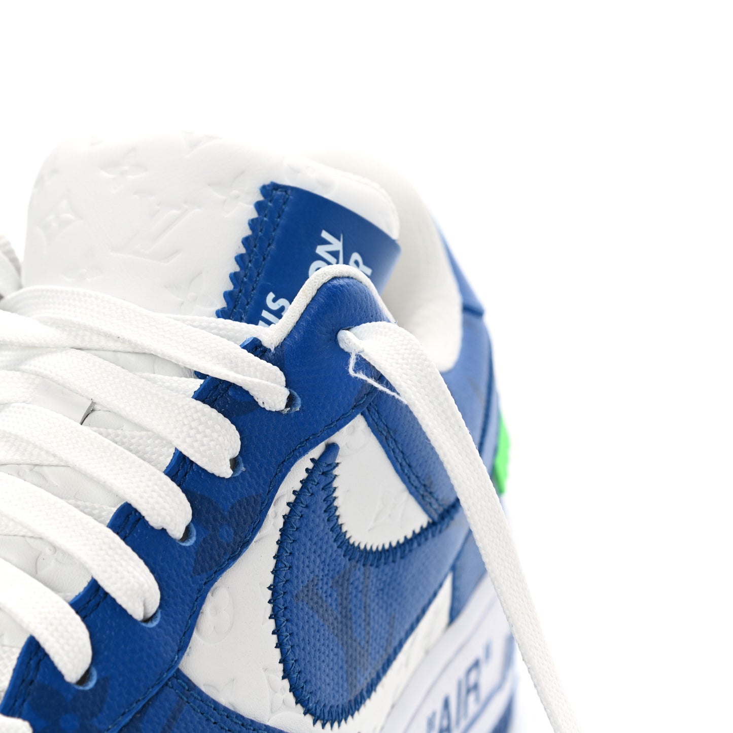X NIKE AIR FORCE 1 Calfskin Monogram Mens Sneakers 6 Blue