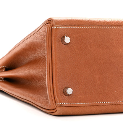 Hermes Barenia Faubourg Kelly Retourne 32 Fauve 9 of 11