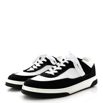 Chanel Fabric Womens Logo Sneakers 41 Black White 3 of 10