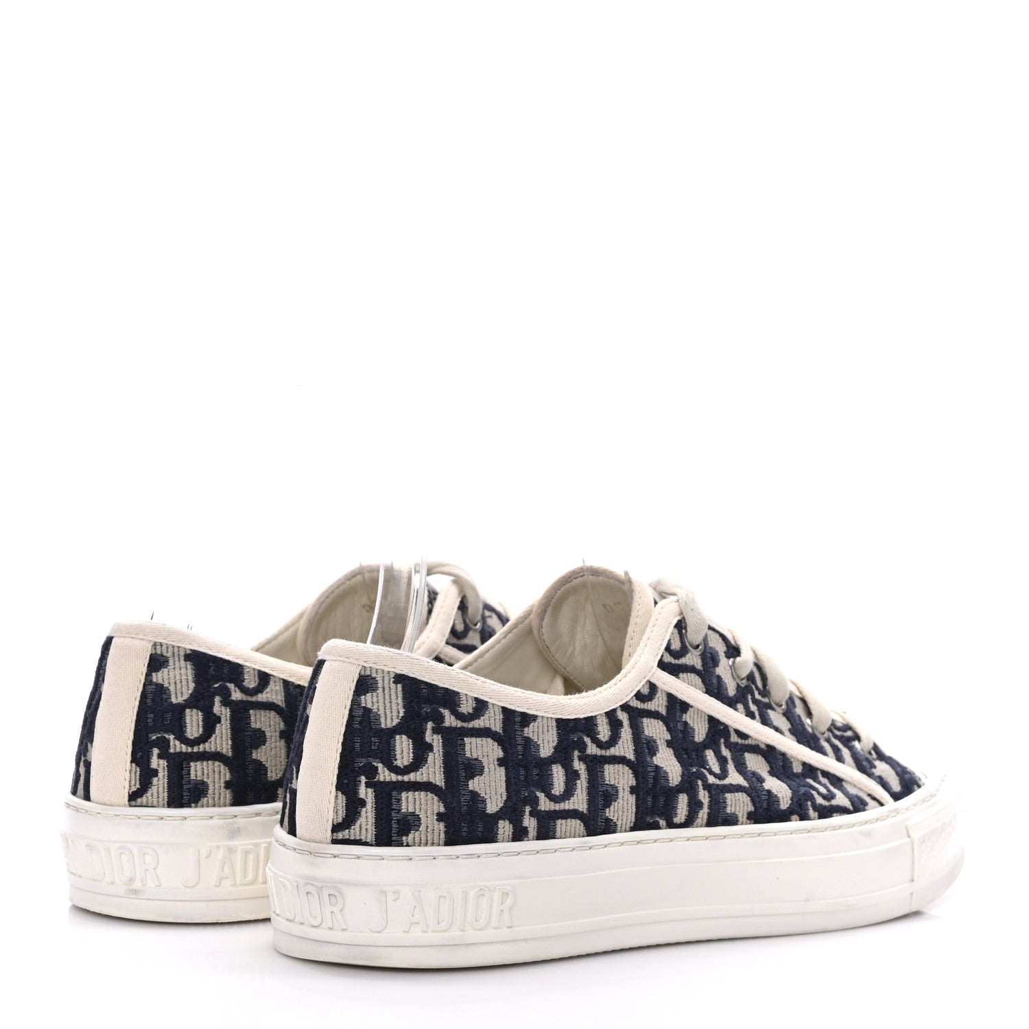 Christian Dior Canvas Oblique Walk'N'Dior Low Top Sneakers 40 Deep Blue 4 of 8