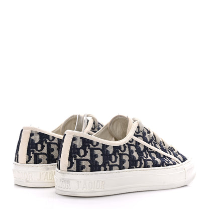 Christian Dior Canvas Oblique Walk'N'Dior Low Top Sneakers 40 Deep Blue 4 of 8