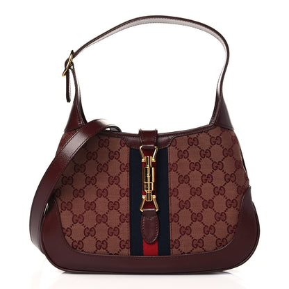 Gucci Monogram Azalea Calfskin Web Small Jackie 1961 Hobo Sahara Rubino Chardonnay 1 of 10