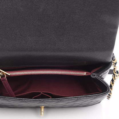 Chanel Caviar Quilted Small Coco Handle Flap Black 6 of 8