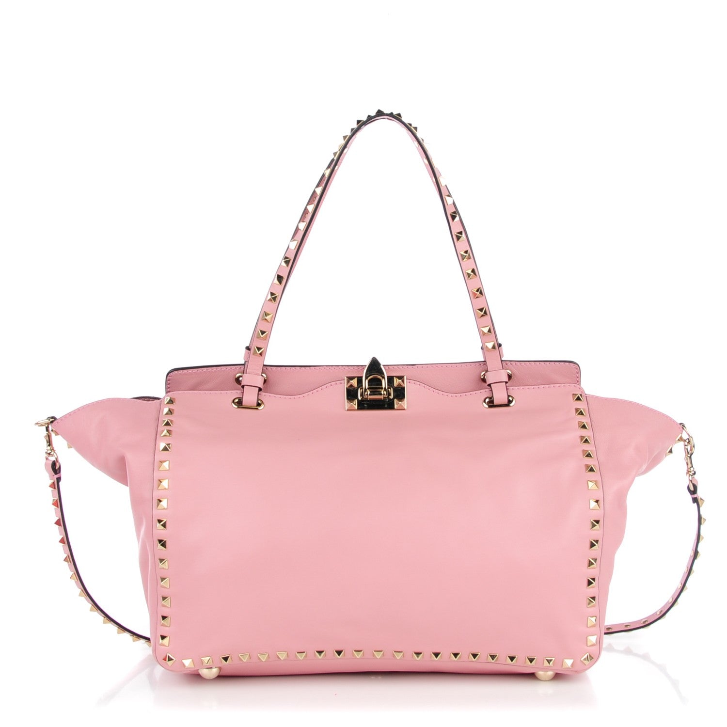 Valentino Garavani Vitello Medium Rockstud Tote Pop Gardenia 1 of 7