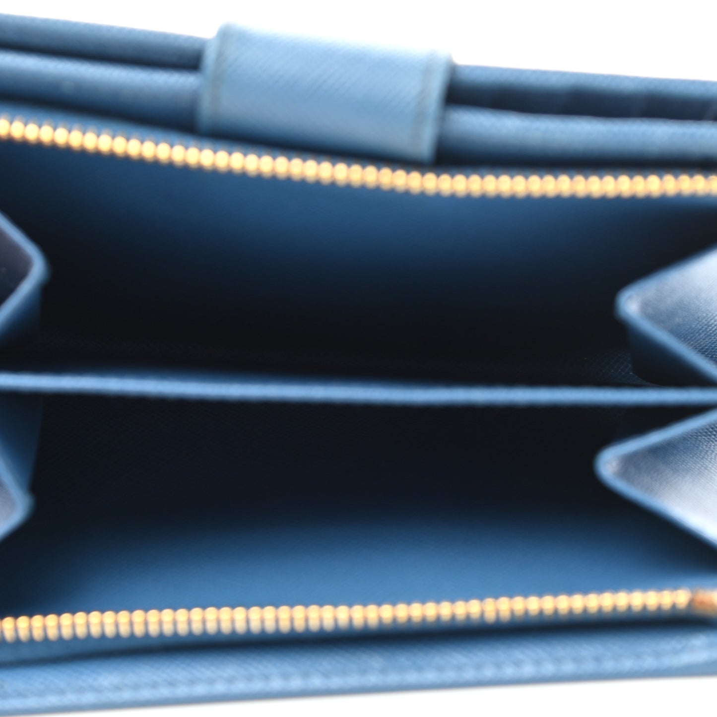 Saffiano Metal Compact Wallet Cobalto