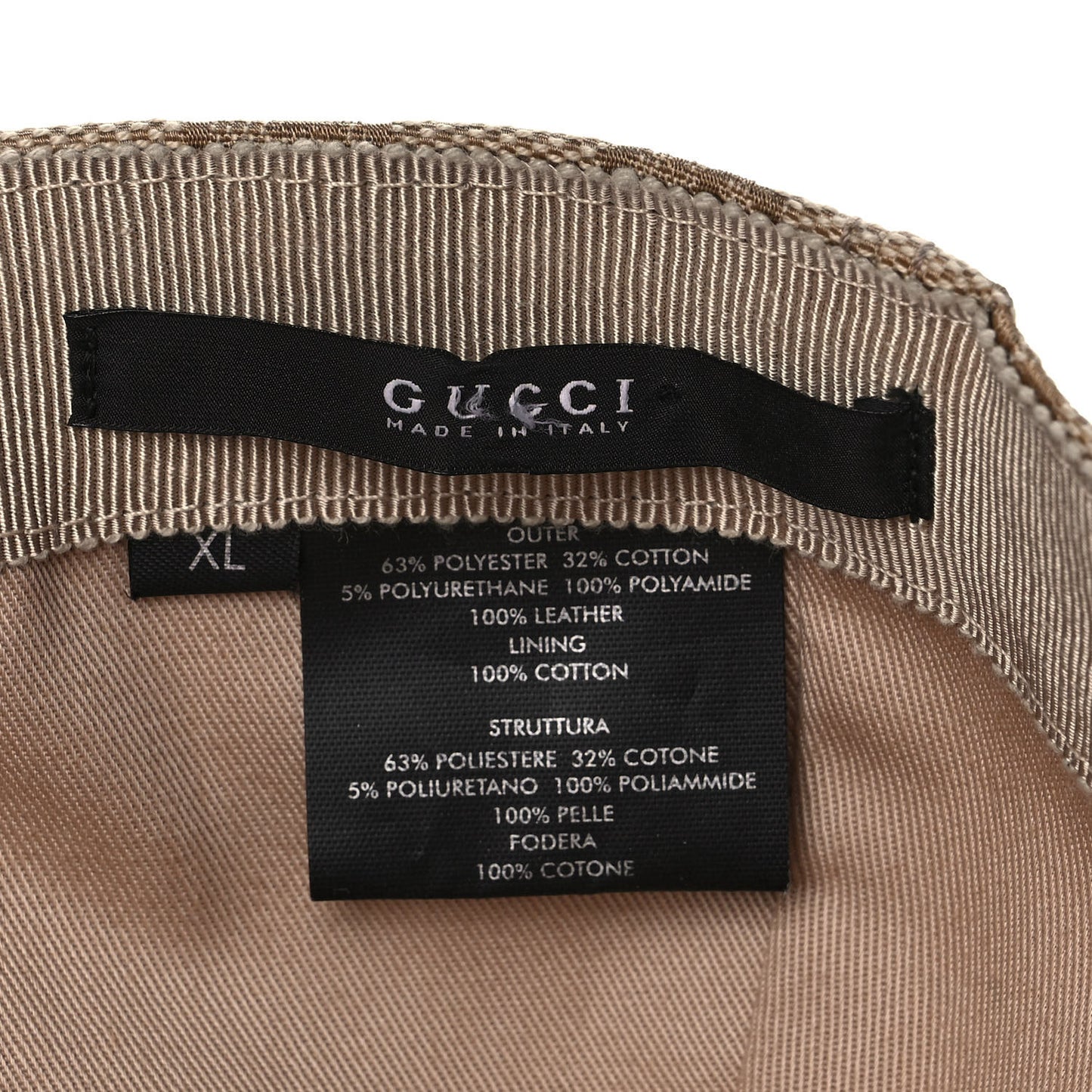 Monogram Web Baseball Hat XL Beige