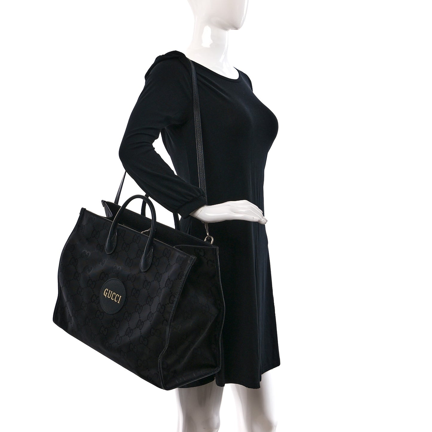 Econyl Nylon Monogram Large Off The Grid Tote Bag Black