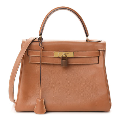 Hermes Courchevel Kelly Retourne 28 Gold 1 of 13