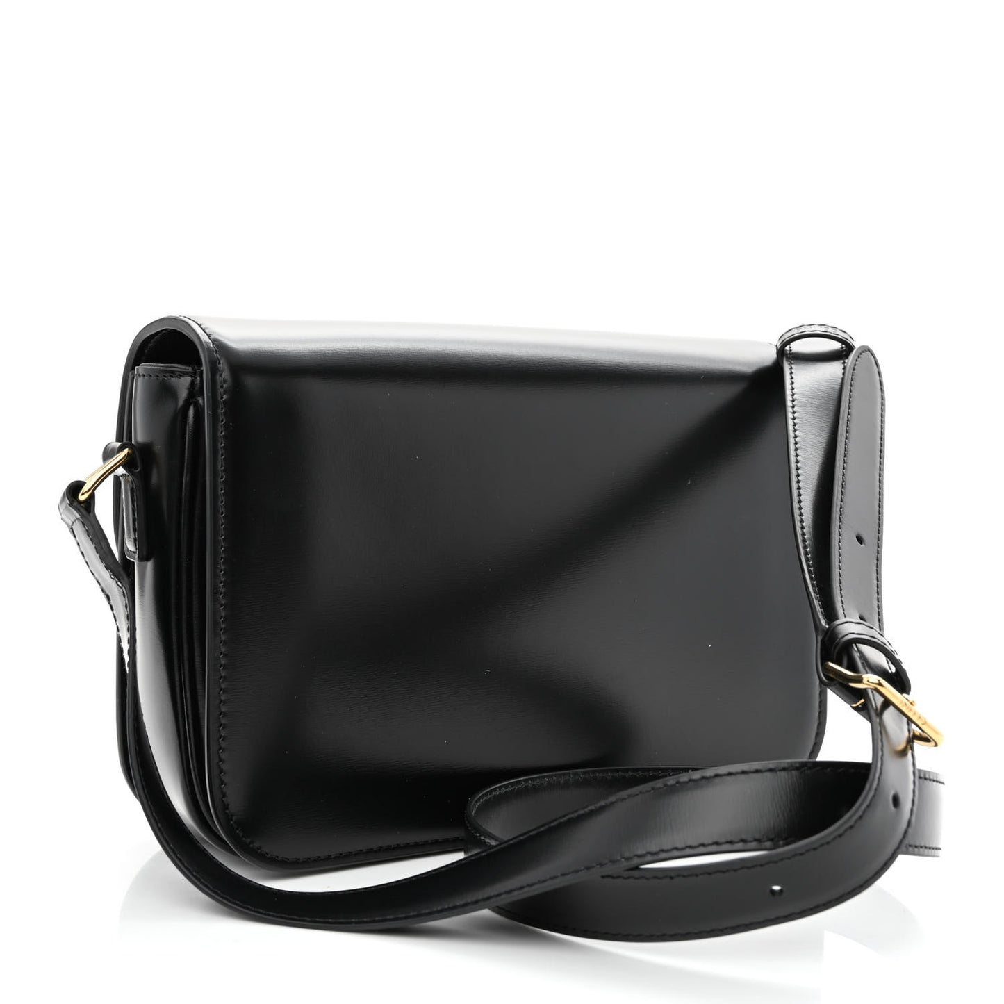 Shiny Calfskin Medium Triomphe Black
