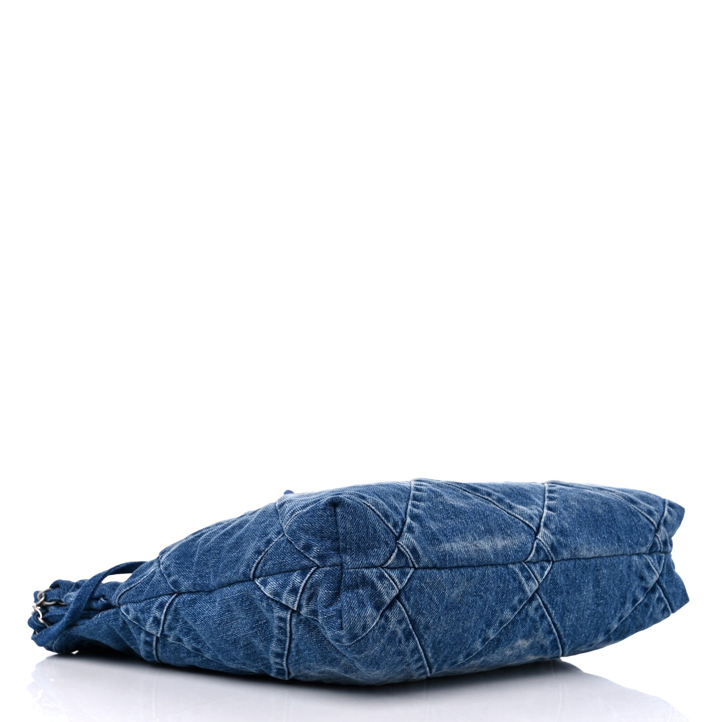 Denim Quilted Small Chanel 22 Blue