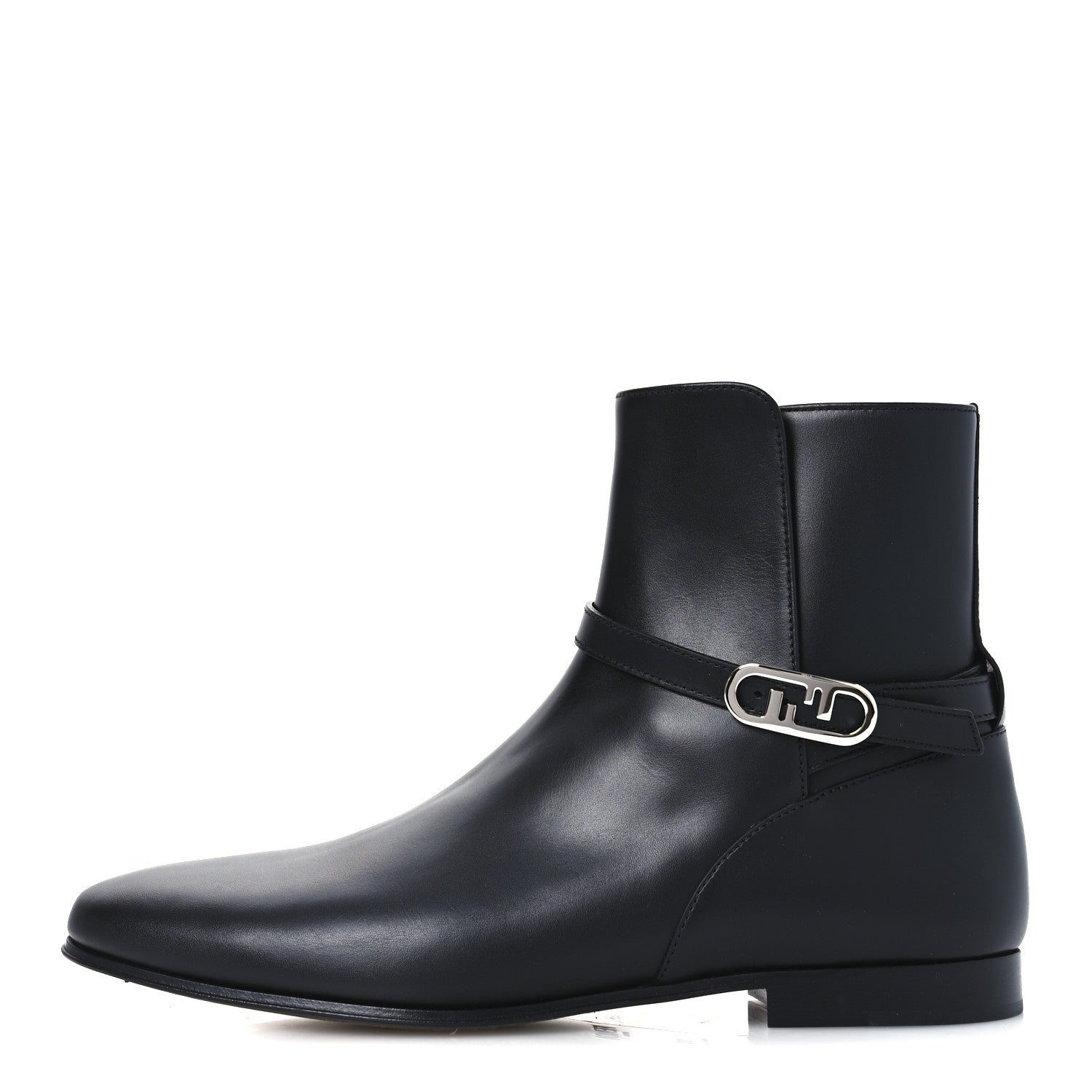 Fendi Vitello O'Lock Mens Ankle Boots 10 Black 1 of 11