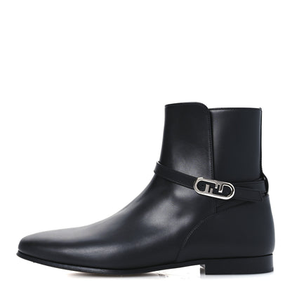 Fendi Vitello O'Lock Mens Ankle Boots 10 Black 1 of 11