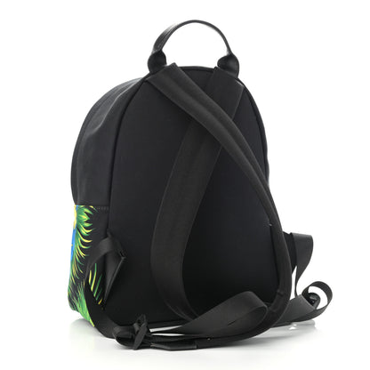 Versace Nylon Print Backpack Black Multicolor 3 of 10