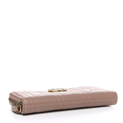 Gucci Calfskin Matelasse Pearly GG Marmont Zip Around Wallet Porcelain Rose 4 of 8